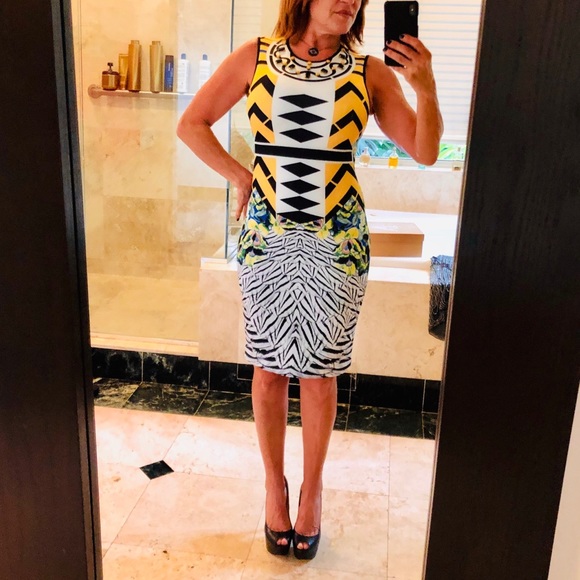 Clover Canyon Neoprene Embellished Sheath Dress - Picture 1 of 8